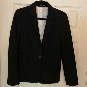 Express polka dot lined Black Blazer